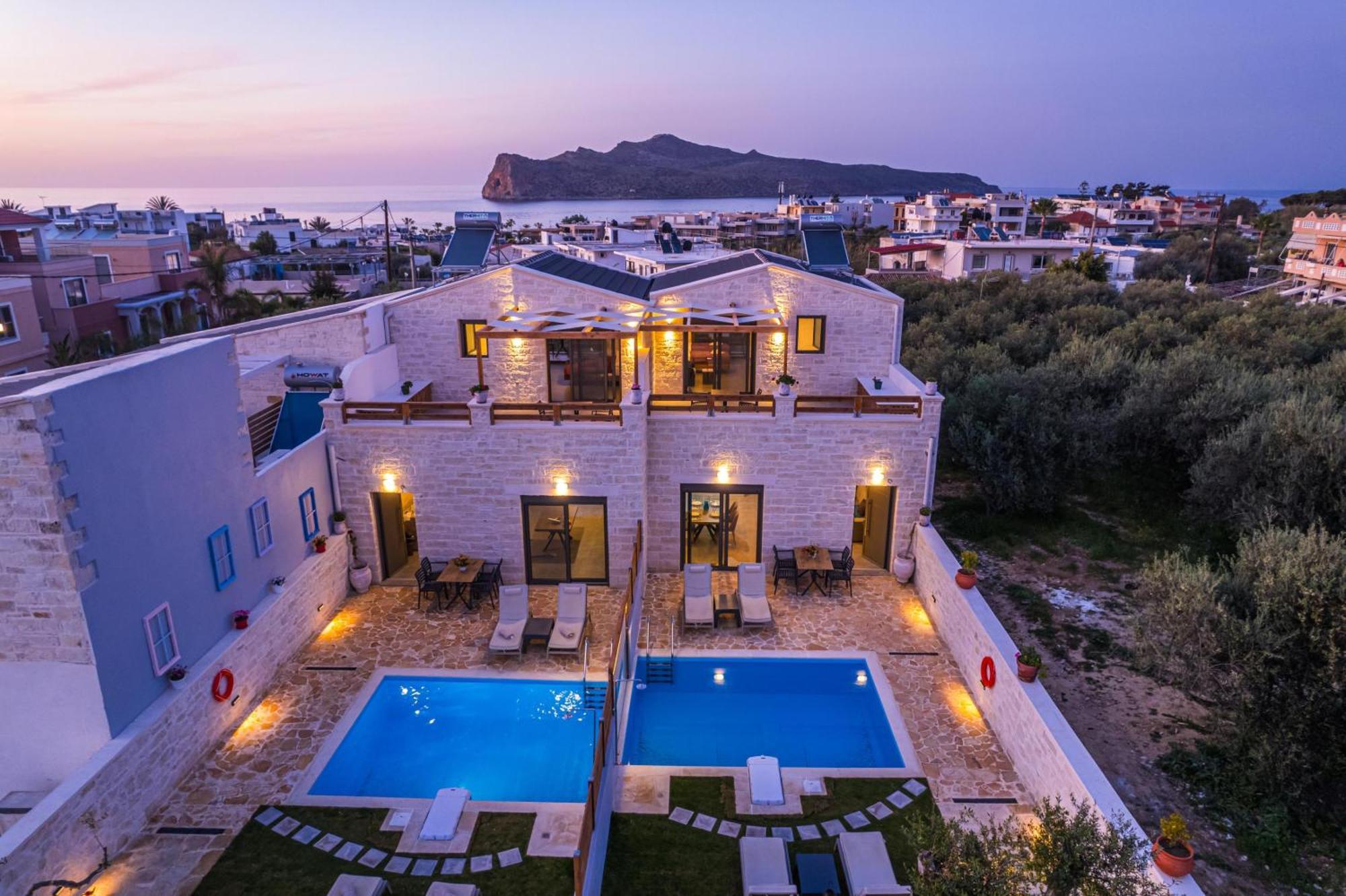 Sun Flower Villas With Sea View Agia Marina Exterior foto