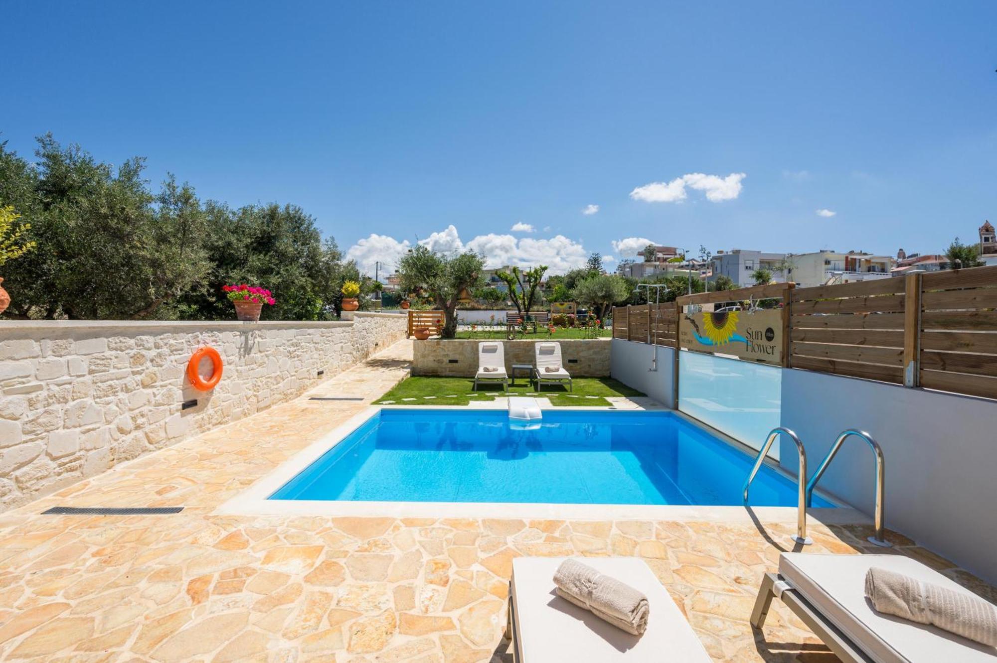 Sun Flower Villas With Sea View Agia Marina Exterior foto