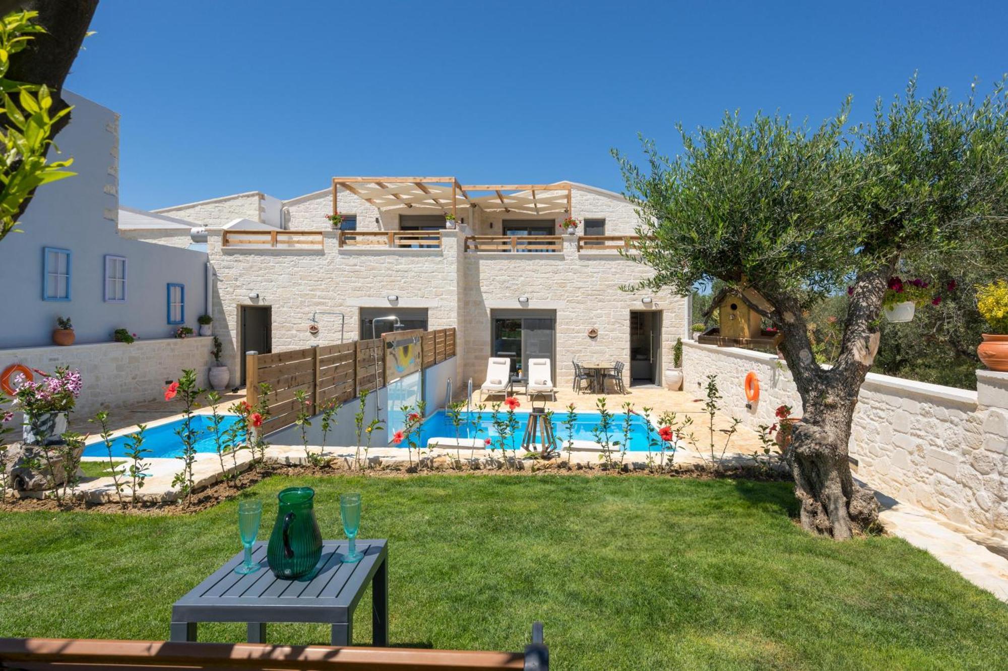 Sun Flower Villas With Sea View Agia Marina Exterior foto