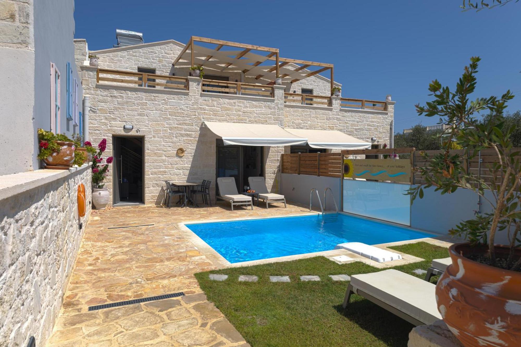 Sun Flower Villas With Sea View Agia Marina Exterior foto